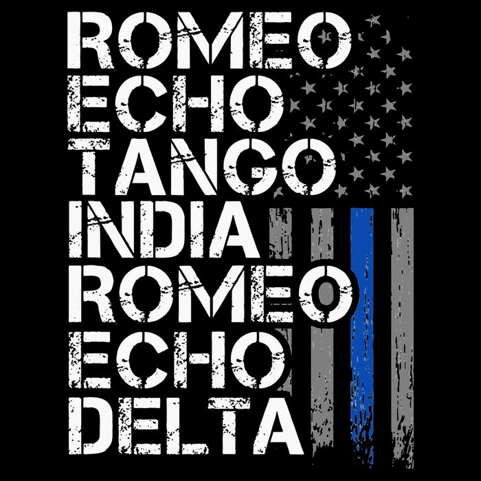 RETIRED Thin Blue Line Phonetic Code Police Retirement Flatbill Hat