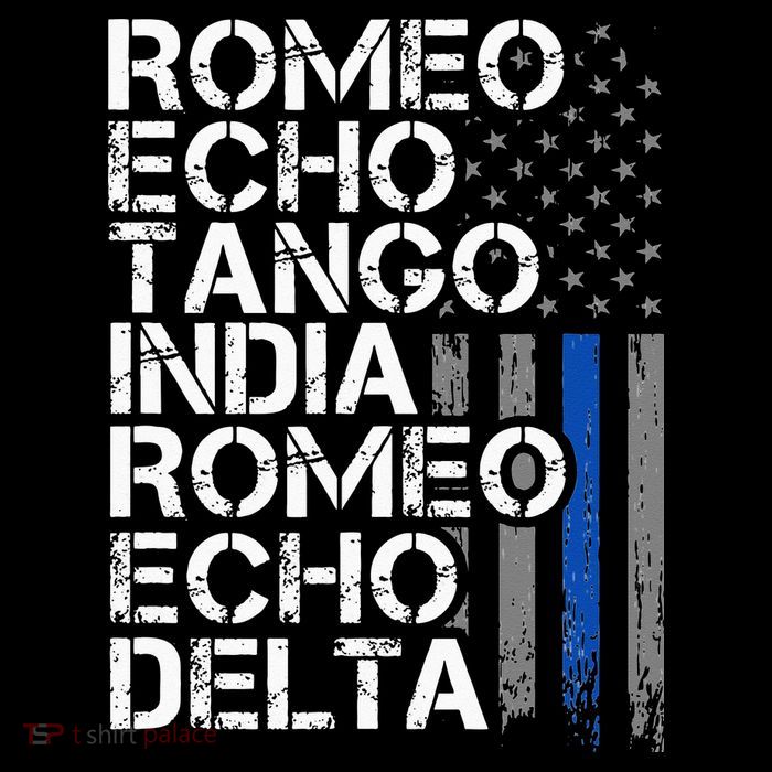 RETIRED Thin Blue Line Phonetic Code Police Retirement 16 in Basic Backpack