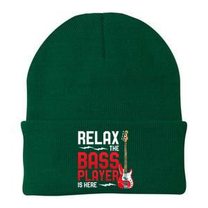 Relax The Bass Player Is Here Bass Guitar Knit Cap Winter Beanie