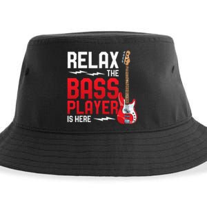 Relax The Bass Player Is Here Bass Guitar Sustainable Bucket Hat