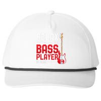 Relax The Bass Player Is Here Bass Guitar Snapback Five-Panel Rope Hat