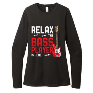 Relax The Bass Player Is Here Bass Guitar Womens CVC Long Sleeve Shirt