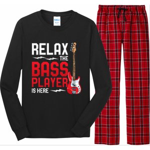 Relax The Bass Player Is Here Bass Guitar Long Sleeve Pajama Set