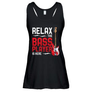 Relax The Bass Player Is Here Bass Guitar Ladies Essential Flowy Tank