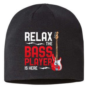 Relax The Bass Player Is Here Bass Guitar Sustainable Beanie