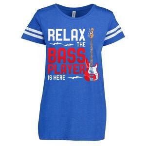 Relax The Bass Player Is Here Bass Guitar Enza Ladies Jersey Football T-Shirt