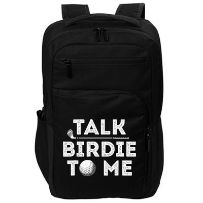 Retro Talk Birdie To Me Funny Golf Player Pun Golfer Impact Tech Backpack