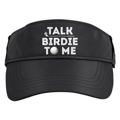 Retro Talk Birdie To Me Funny Golf Player Pun Golfer Adult Drive Performance Visor