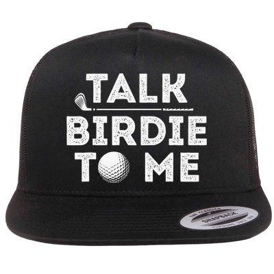Retro Talk Birdie To Me Funny Golf Player Pun Golfer Flatbill Hat