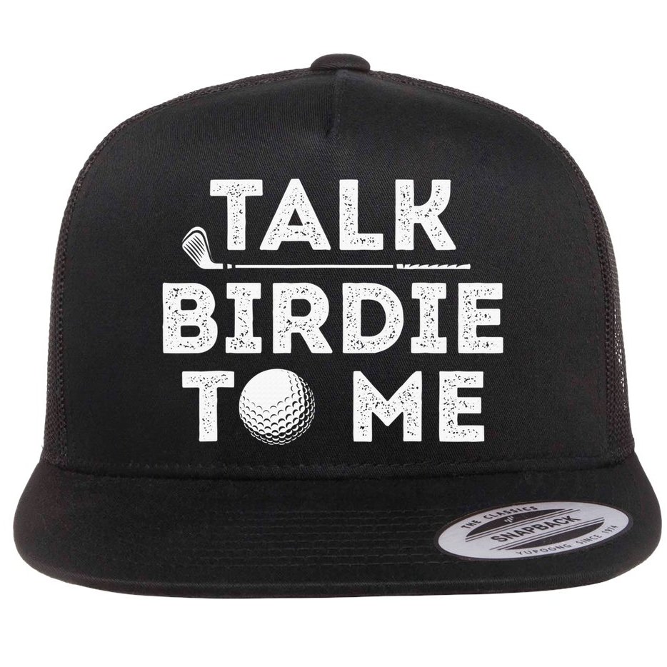 Retro Talk Birdie To Me Funny Golf Player Pun Golfer Flatbill Hat