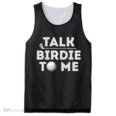 Retro Talk Birdie To Me Funny Golf Player Pun Golfer Mesh Reversible Basketball Jersey Tank