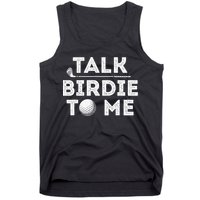 Retro Talk Birdie To Me Funny Golf Player Pun Golfer Tank Top