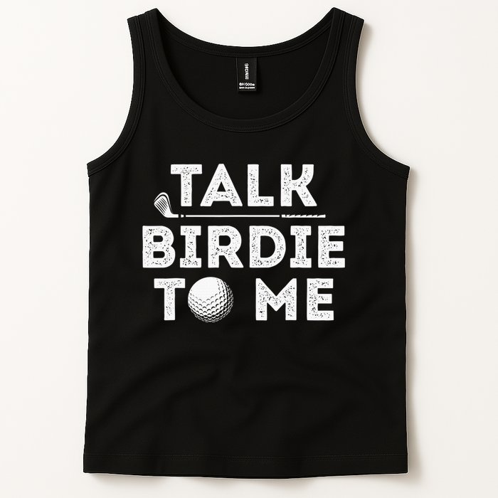 Retro Talk Birdie To Me Funny Golf Player Pun Golfer Tank Top