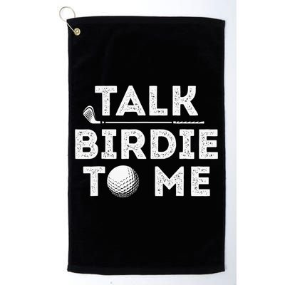Retro Talk Birdie To Me Funny Golf Player Pun Golfer Golf Towel