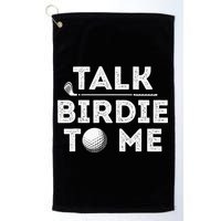 Retro Talk Birdie To Me Funny Golf Player Pun Golfer Golf Towel
