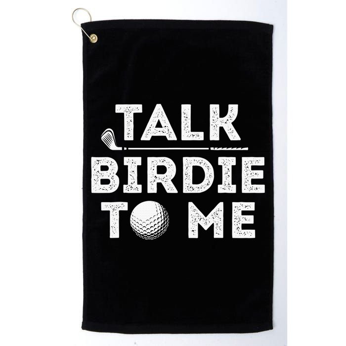 Retro Talk Birdie To Me Funny Golf Player Pun Golfer Golf Towel