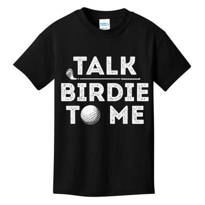 Retro Talk Birdie To Me Funny Golf Player Pun Golfer Kids T-Shirt