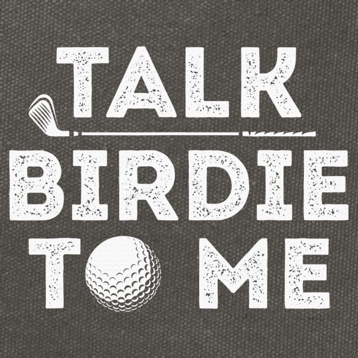 Retro Talk Birdie To Me Funny Golf Player Pun Golfer Cotton Canvas Backpack