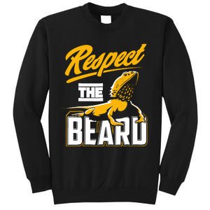 Respect The Beard Pogona & Bearded Dragon Sweatshirt