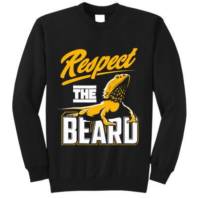 Respect The Beard Pogona & Bearded Dragon Sweatshirt