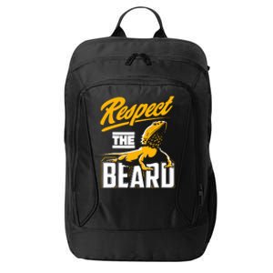 Respect The Beard Pogona & Bearded Dragon City Backpack