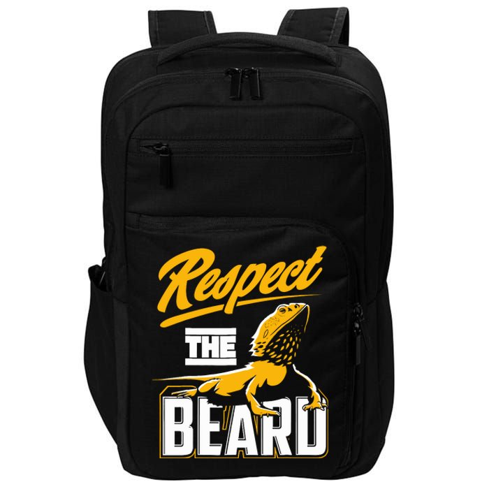 Respect The Beard Pogona & Bearded Dragon Impact Tech Backpack