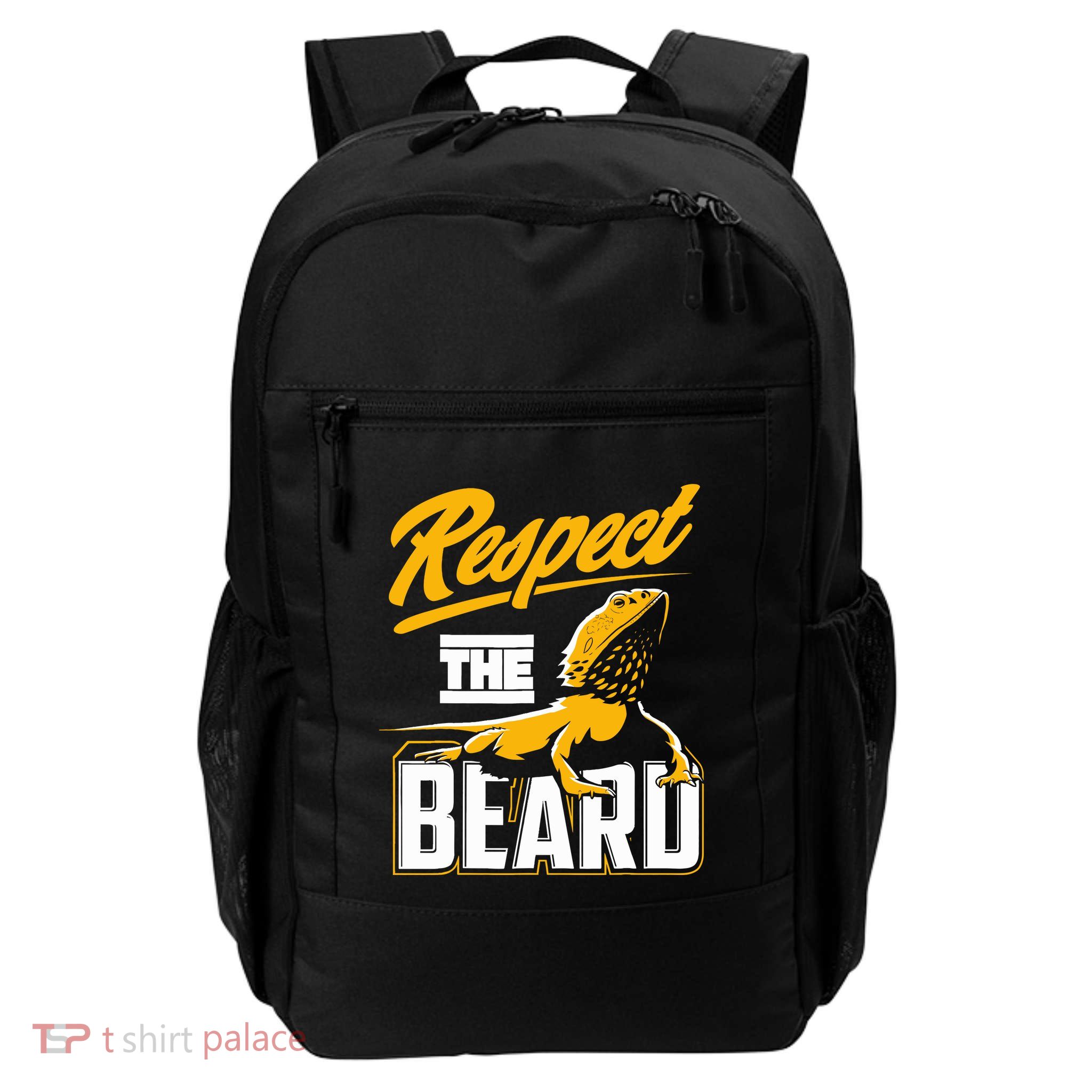 Respect The Beard Pogona & Bearded Dragon Daily Commute Backpack