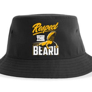 Respect The Beard Pogona & Bearded Dragon Sustainable Bucket Hat