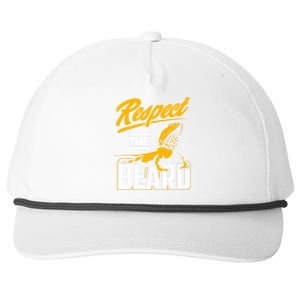 Respect The Beard Pogona & Bearded Dragon Snapback Five-Panel Rope Hat