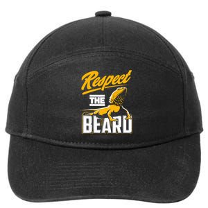 Respect The Beard Pogona & Bearded Dragon 7-Panel Snapback Hat