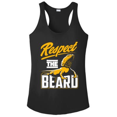 Respect The Beard Pogona & Bearded Dragon Ladies PosiCharge Competitor Racerback Tank