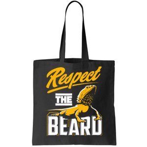 Respect The Beard Pogona & Bearded Dragon Tote Bag