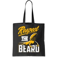 Respect The Beard Pogona & Bearded Dragon Tote Bag