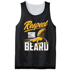 Respect The Beard Pogona & Bearded Dragon Mesh Reversible Basketball Jersey Tank