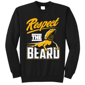 Respect The Beard Pogona & Bearded Dragon Tall Sweatshirt