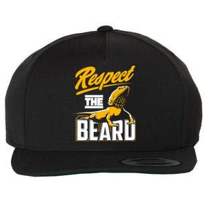 Respect The Beard Pogona & Bearded Dragon Wool Snapback Cap