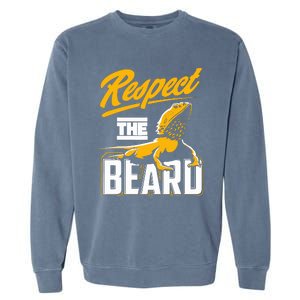 Respect The Beard Pogona & Bearded Dragon Garment-Dyed Sweatshirt