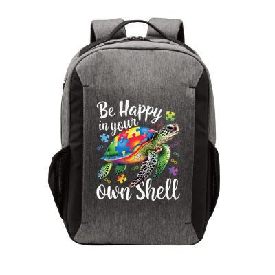 Rainbow Turtle Be Happy In Your Own Shell Autism Awareness Vector Backpack