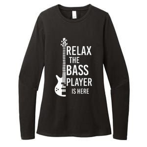 Relax The Bass Player Is Here Bass Guitar Womens CVC Long Sleeve Shirt