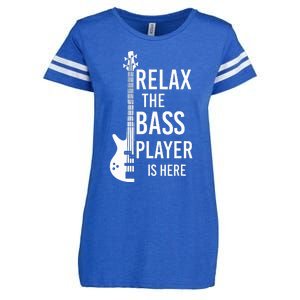 Relax The Bass Player Is Here Bass Guitar Enza Ladies Jersey Football T-Shirt