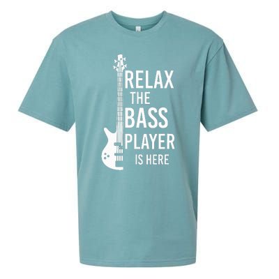 Relax The Bass Player Is Here Bass Guitar Sueded Cloud Jersey T-Shirt