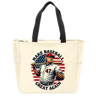 Retro Trump Baseball Jersey Make Baseball Great Again Zip Tote Bag