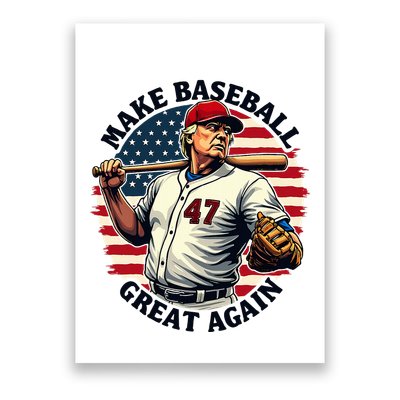Retro Trump Baseball Jersey Make Baseball Great Again Poster