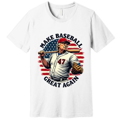 Retro Trump Baseball Jersey Make Baseball Great Again Premium T-Shirt