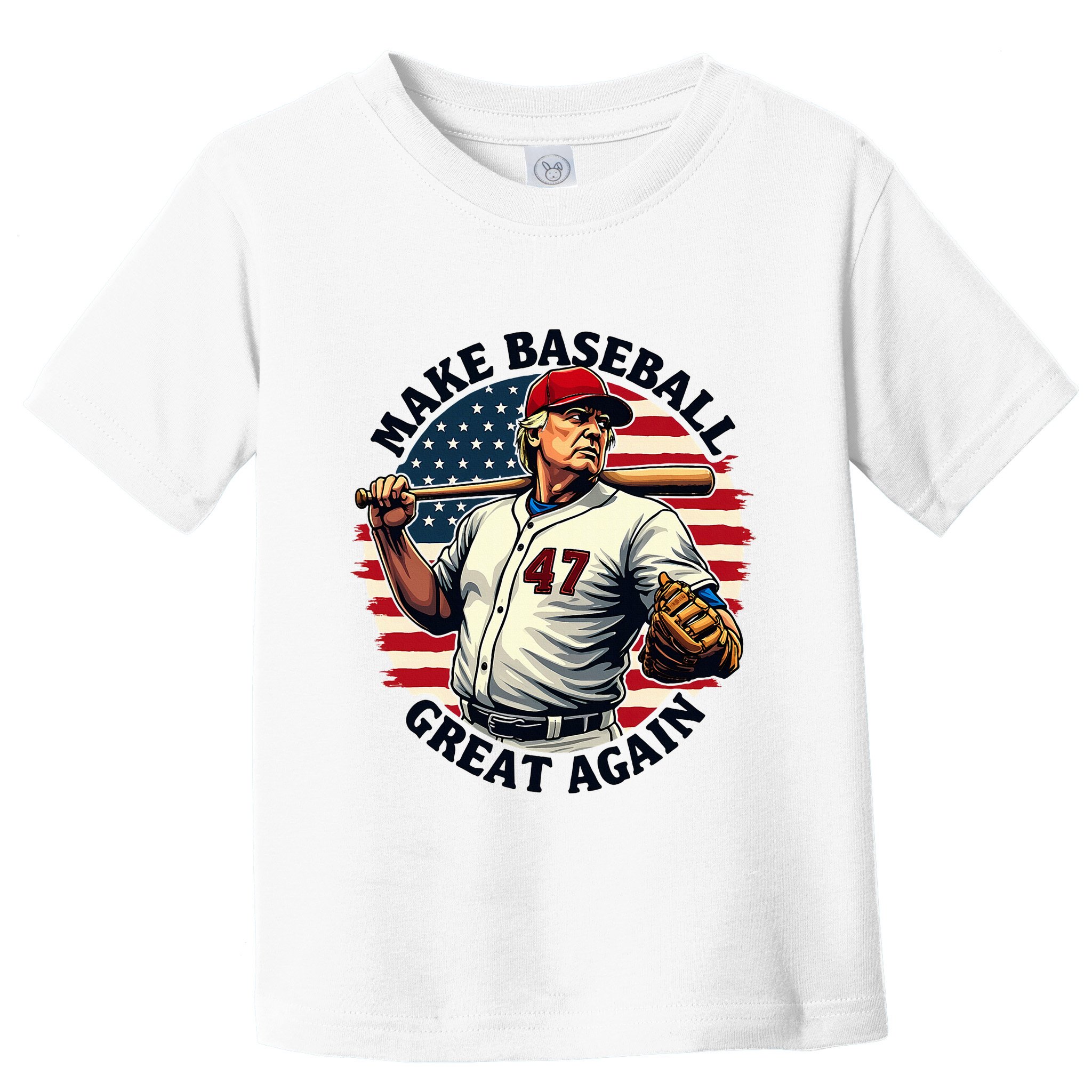 Retro Trump Baseball Jersey Make Baseball Great Again Toddler T-Shirt
