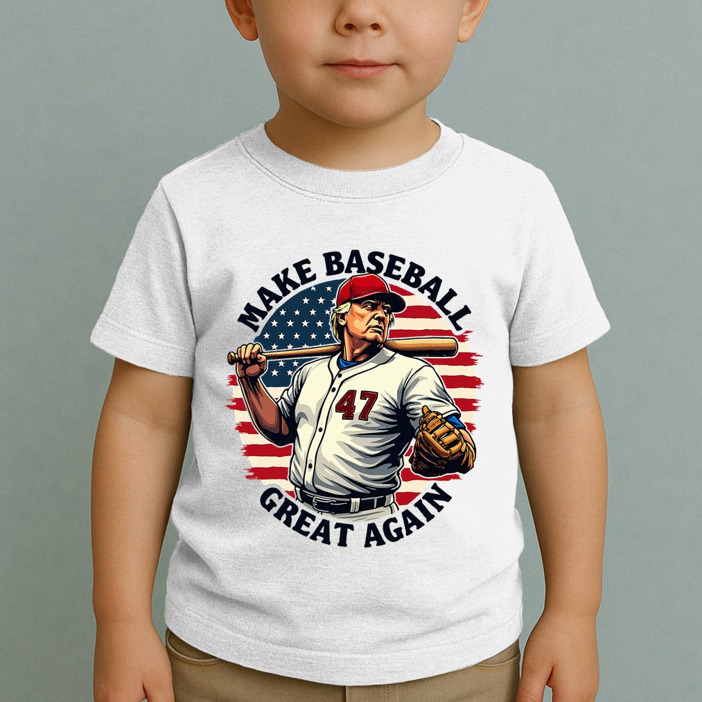 Retro Trump Baseball Jersey Make Baseball Great Again Toddler T-Shirt