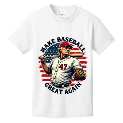 Retro Trump Baseball Jersey Make Baseball Great Again Kids T-Shirt