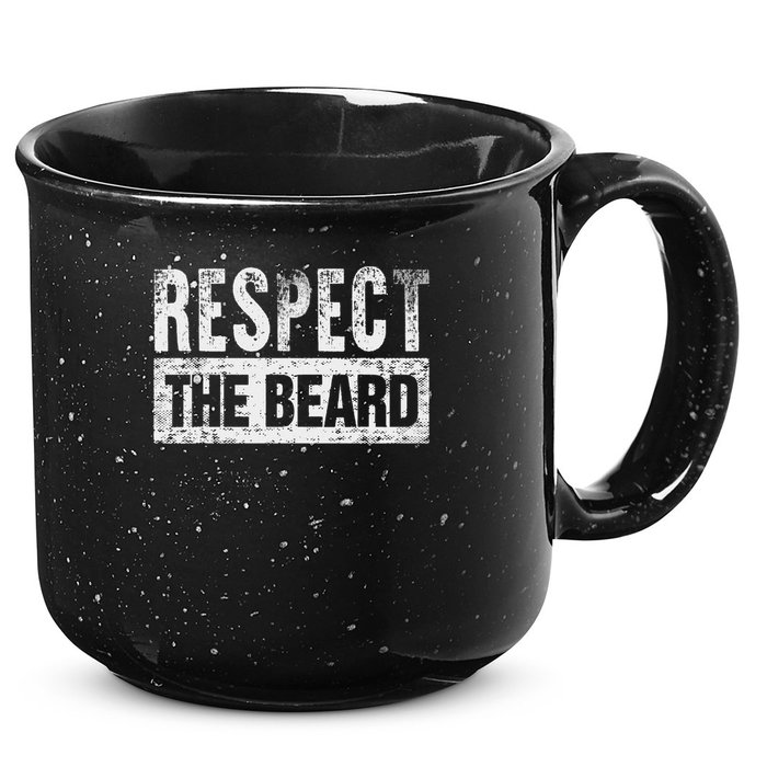 Respect The Beard 15oz Campfire Ceramic Mug