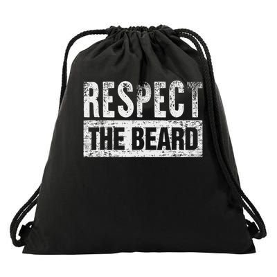 Respect The Beard Drawstring Bag