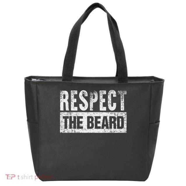Respect The Beard Zip Tote Bag